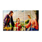 Jesus with Family Spiritual  Multiple Framed Canvas Wall Art Painting for Living Room, Bedroom, Office Wall Decoration  (24" x 8" Each Panel)