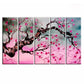 Cherry Blossom Tree 5 Pieces Multicolour Framed Canvas Wall Painting for Living Room, Bedroom, Office Wall Decoration