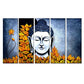 Lord Buddha Spiritual Stretched and Framed on Wood Canvas Print Wall Painting  for Living Room, Bedroom, Office Wall Decoration(24" H x 8" W Each panel)