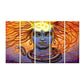 Lord Shiva Religious Multi Framed Canvas Wall Painting for Living Room, Bedroom, Office Wall Decoration(24" H x 8" W Each panel)