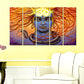 Lord Shiva Religious Multi Framed Canvas Wall Painting for Living Room, Bedroom, Office Wall Decoration(24" H x 8" W Each panel)