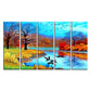 Nature's Serenity Multiple Wooden Framed Canvas Wall Painting of Beautiful Landscape Scenery for Home and Office Décor