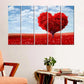 Whispers of Love 5 Pieces Beautiful Love Tree Multi Frame Canvas Print Wall Painting for Home and Office Decor