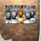 Elegant Lord Buddha Idols Multi Frame Wood Stretched Canvas Wall Painting | Serene Wall Décor