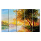 Radiant Dawn Multi Frame 5 Pieces Canvas Print Wall Painting Beautiful Sunrise Nature Scenery for Home and Office Decor