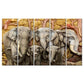 Majestic Elephants Beautiful Wildlife Faimily Multiple Wooden Framed Canvas Wall Painting for Home and Office Decor