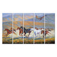 Majestic Horses and Hawk Multi Frame Canvas Wall Painting for Home and Office Wall Dekoration