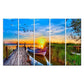 Captivating Sunrise Landscape Multi Frame Canvas Wall Painting for Home and Office Wall Decoration