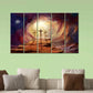 Sacred Jesus Christ on the Cross 5 Pieces Multi Frame Canvas Wall Painting for Home and Office Décor