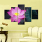 Elegant Pink Lotus Flower Multi Frame Canvas Wall Painting | Serene Home Décor Art