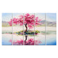 Gorgeous Pink Cherry Blossom Tree 5-Piece Multicolour Canvas Wall Painting for Elegant Home & Office Decor