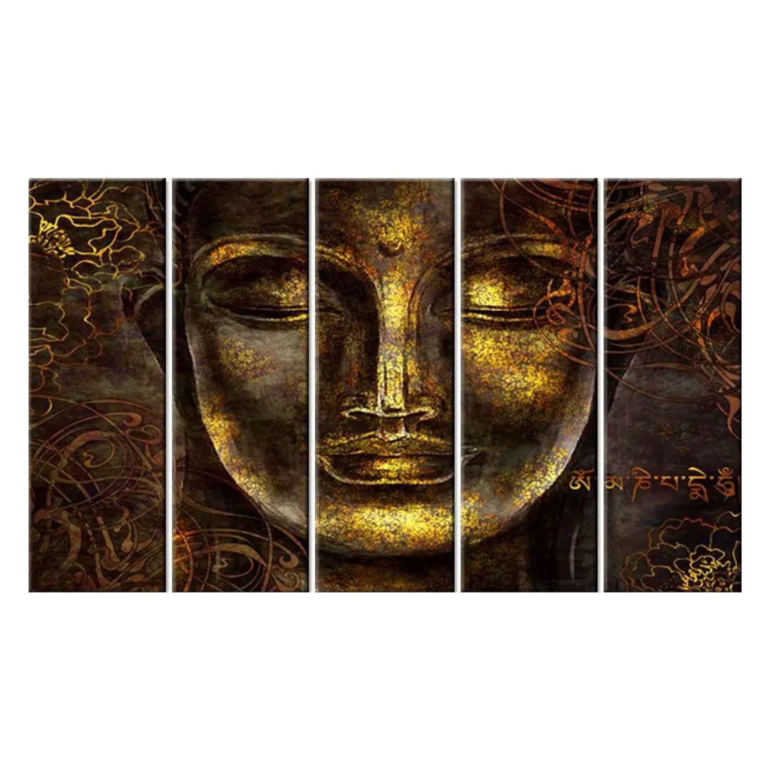 Serenity Embodied Buddha Canvas Wall Painting for Peaceful Home and Office Decor