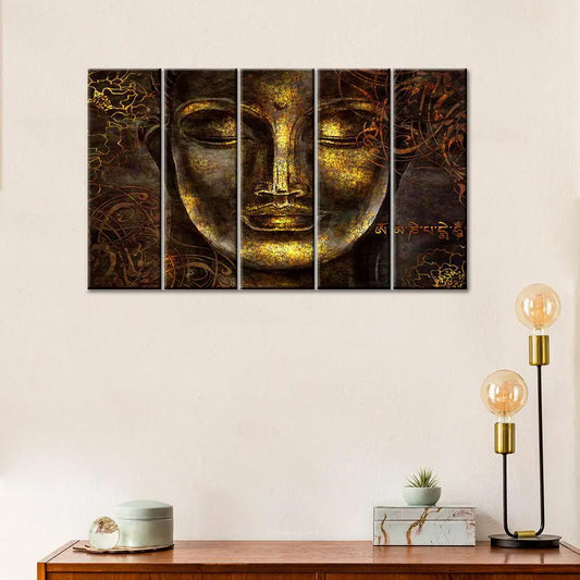 Serenity Embodied Buddha Canvas Wall Painting for Peaceful Home and Office Decor