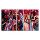 Harmonious Musicians Abstract Art | 5-Piece Canvas Wall Painting with Instruments