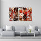 Elegance in Simplicity | Woman's Face 5-Piece Canvas Printed Multi-Frame Wall Painting