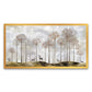 Golden Tree and Deer Floating Frame Canvas Wall Painting | Elegant Nature Art for Home Décor