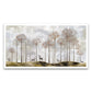 Golden Tree and Deer Floating Frame Canvas Wall Painting | Elegant Nature Art for Home Décor