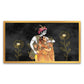 Sacred Bond and Spiritual Harmony Radha Krishna Floating Frame Canvas Wall Painting