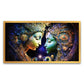 Capturing the Timeless Love and Spiritual Serenity Radha Krishna Canvas Wall Painting