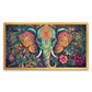 Gentle Majesty Elephant Head Floating Framed Canvas Wall Painting | Stunning Wall Art for Home Décor