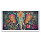 Gentle Majesty Elephant Head Floating Framed Canvas Wall Painting | Stunning Wall Art for Home Décor