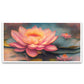 Pink Lotus Flower Floating Frame Canvas Wall Painting