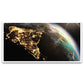 Planet Earth with Night View Floating Frame Canvas Wall Painting