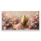 Golden Leaf and Twigs Floating Frame Canvas Wall Painting for Elegant Home Decor