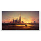 Dubai Skyline Luxury Skyscrapers Floating Frame Landscape Canvas Wall Art