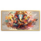 Divine Vighnaharta Lord Ganesha Canvas Floating Frame | Landscape Wall Painting for Home Décor