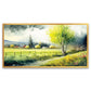 Green Bloom Trees Spring Landscape Canvas Art | Floating Frame Decor