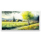 Green Bloom Trees Spring Landscape Canvas Art | Floating Frame Decor