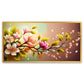 Colorful Realistic Floral Spring Background Floating Frame Canvas Wall Painting