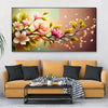 Colorful Realistic Floral Spring Background Floating Frame Canvas Wall Painting