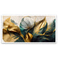 Luxurious Golden Flower Canvas Art Elegant Floating Framed Painting