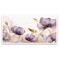 Spring Purple Flower with Golden Leaves Canvas Painting for Bedroom Living Room Wall Decoration Floating Frame Canvas Painting