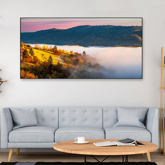 Where the Mountains Meet the Mist: A Captivating Landscape Painting