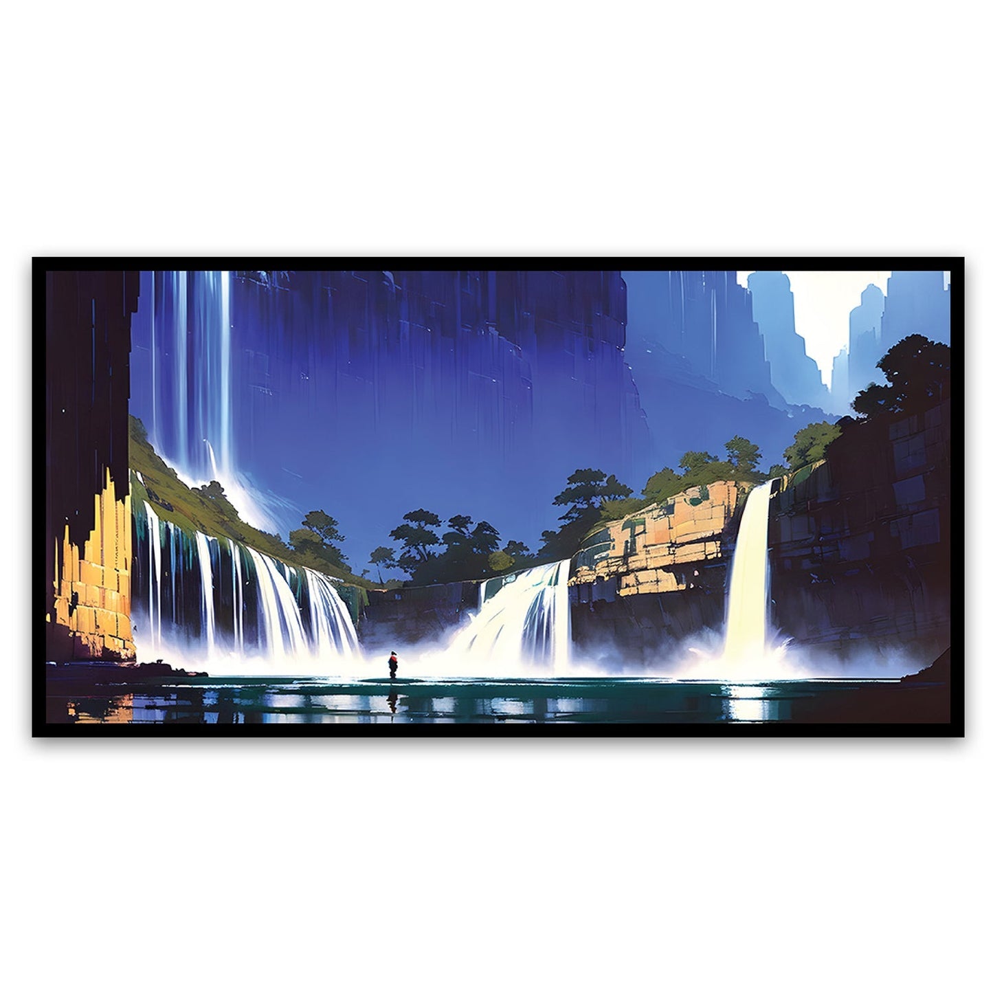 The Roar of the Waterfall: A Canvas Capturing the Power and Majesty of Nature