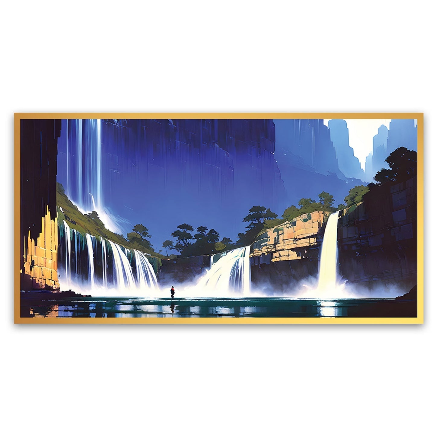 The Roar of the Waterfall: A Canvas Capturing the Power and Majesty of Nature