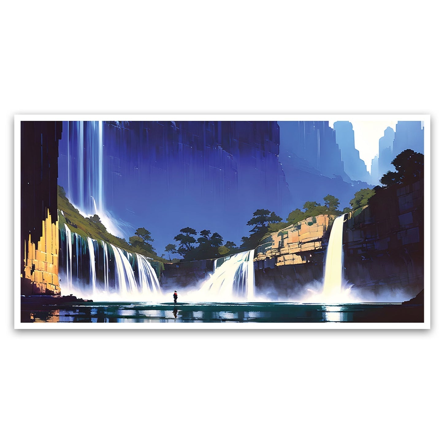 The Roar of the Waterfall: A Canvas Capturing the Power and Majesty of Nature