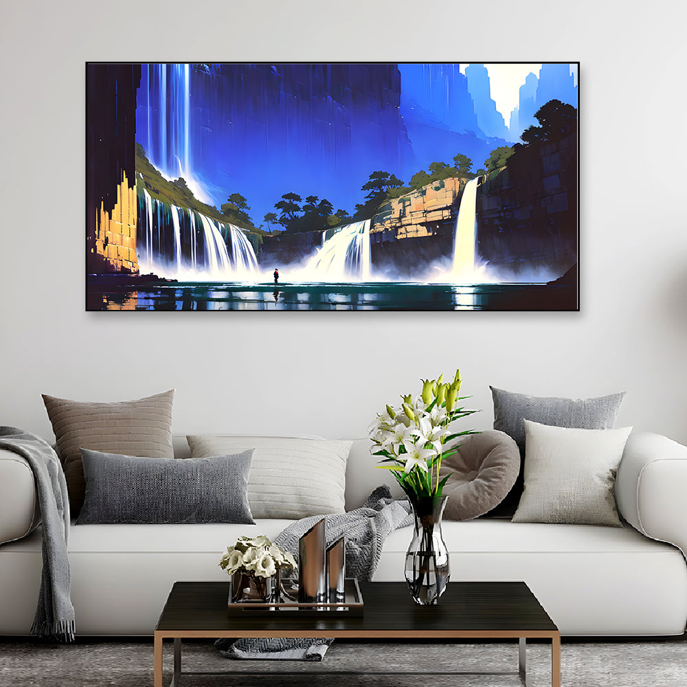 The Roar of the Waterfall: A Canvas Capturing the Power and Majesty of Nature