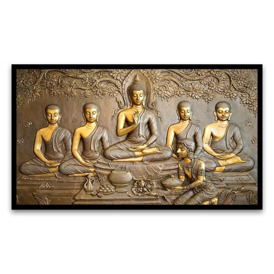 Transcendent Wisdom Teachings of Buddha Panoramic Canvas Wall Decorative Painting