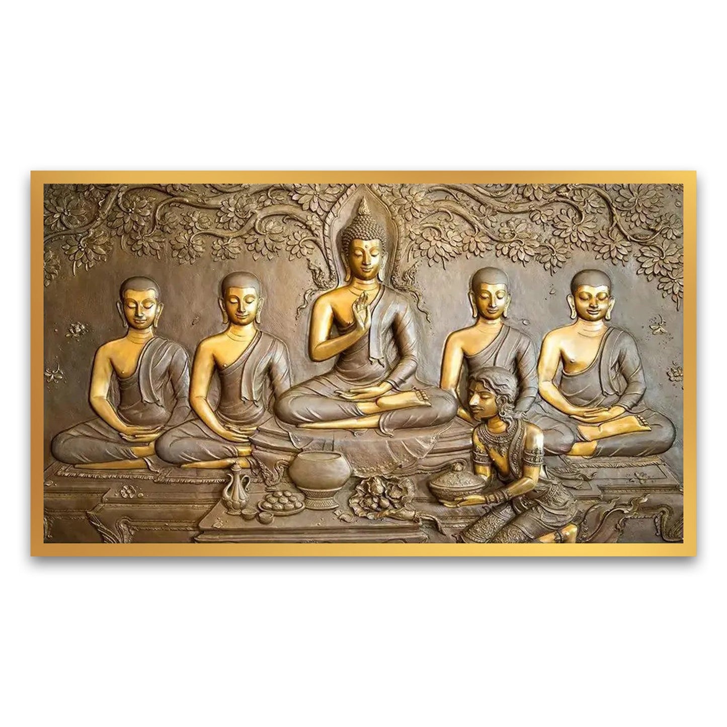 Transcendent Wisdom Teachings of Buddha Panoramic Canvas Wall Decorative Painting