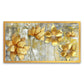 Gilded Blossoms | Majestic Golden Flowers Panoramic Canvas Wall Art