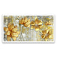 Gilded Blossoms | Majestic Golden Flowers Panoramic Canvas Wall Art