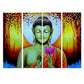 Meditating Buddha Modern Art Canvas Wall Painting In Set of 4 Panel Framed Painting for Living Room, Bedroom, Office Wall Decoration (24" x 8" Each Panel)